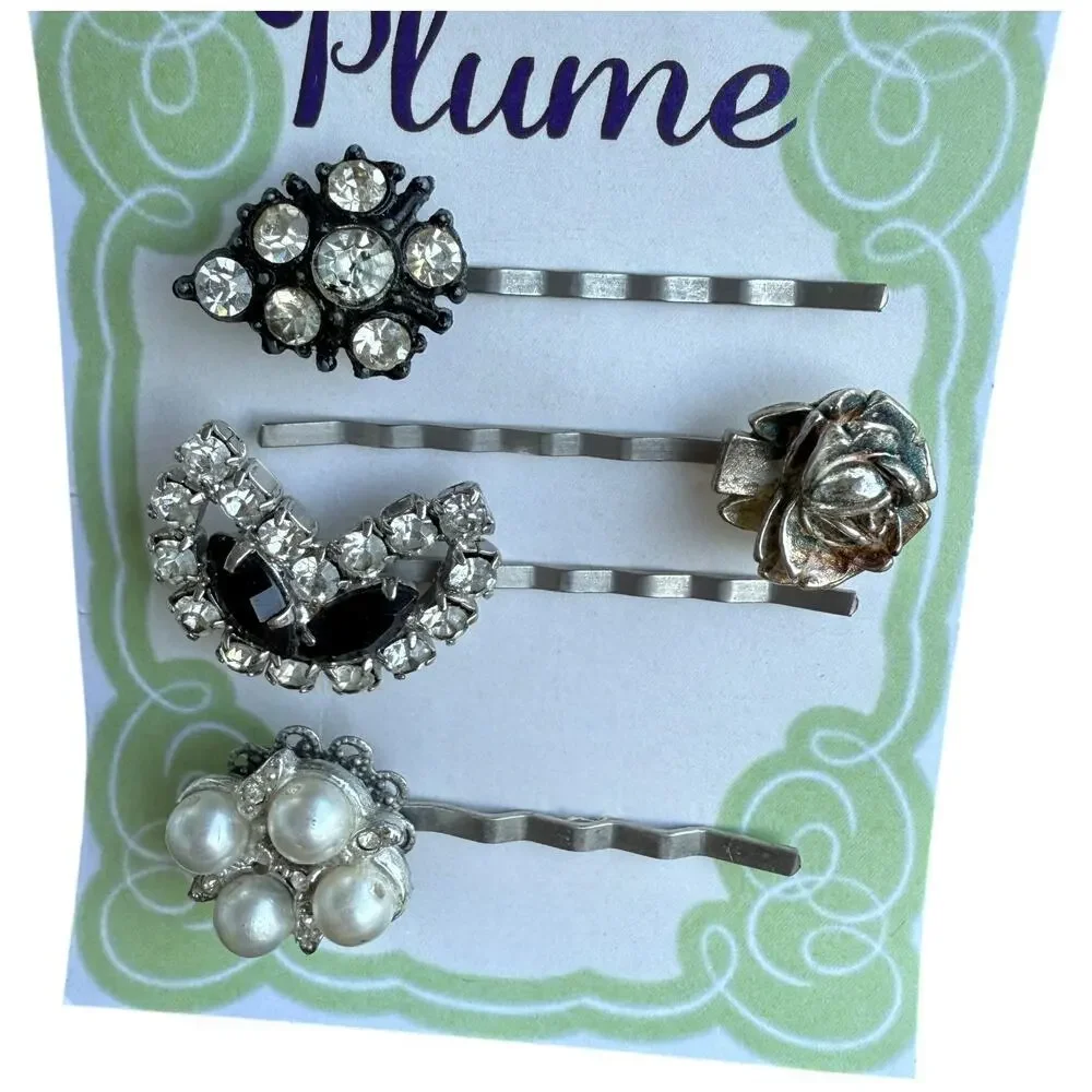 Bridal Hair Pins Pearl And Rhinestone Vintage Jewelry Wedding Hair Accessories